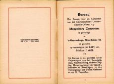 Haagse Mengelberg-concerten, brochure. Bron: Nederlands Muziek Instituut