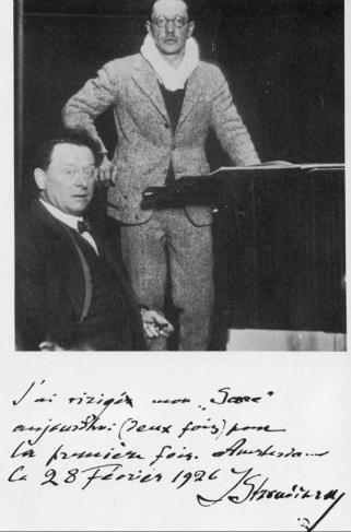 Igor Strawinsky en Willem Mengelberg, Concertgebouw, 1926