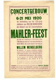 Strooibiljet voor het Mahlerfeest 1920. Nederlands Muziek Instituut