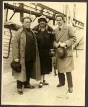 Willem Mengelberg,Tilly Mengelberg, Louis Arntzenius, on board 1926