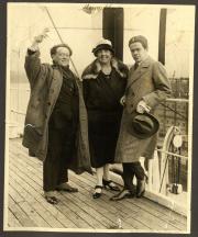 Willem Mengelberg,Tilly Mengelberg, Louis Arntzenius, on board 1926