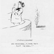 Stadionconcert 1934, caricatuur Jo Spier